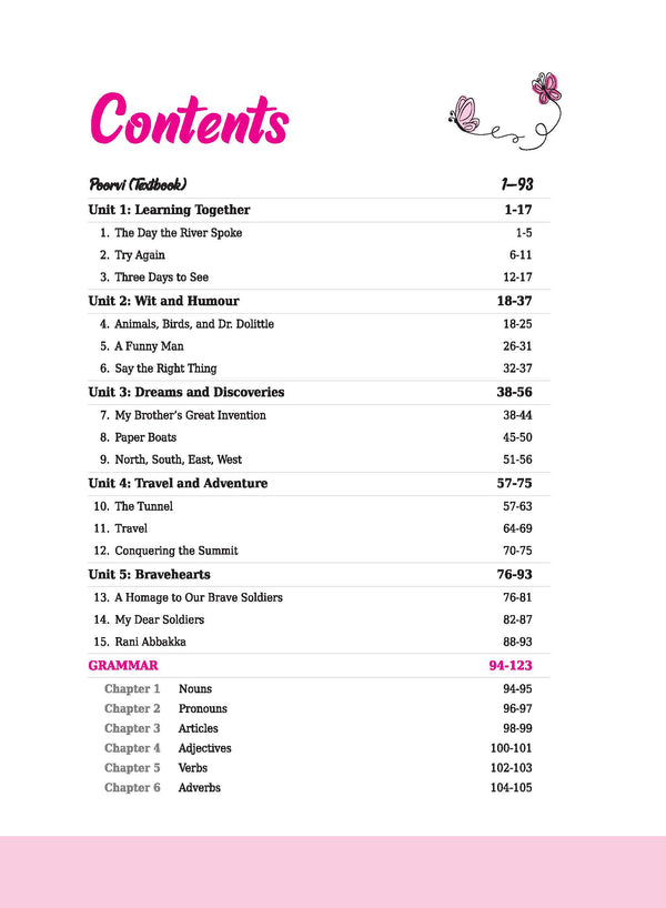 English Workbook Poorvi Class - 7 | Based on New NCERT of April, 2025