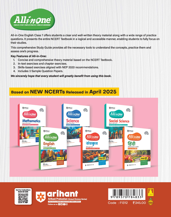 All in one English Class 7 Exam 2025-26 |  Mind Map & Competency based Question | Based On New Ncert Poorvi Released in April 2025| English Medium