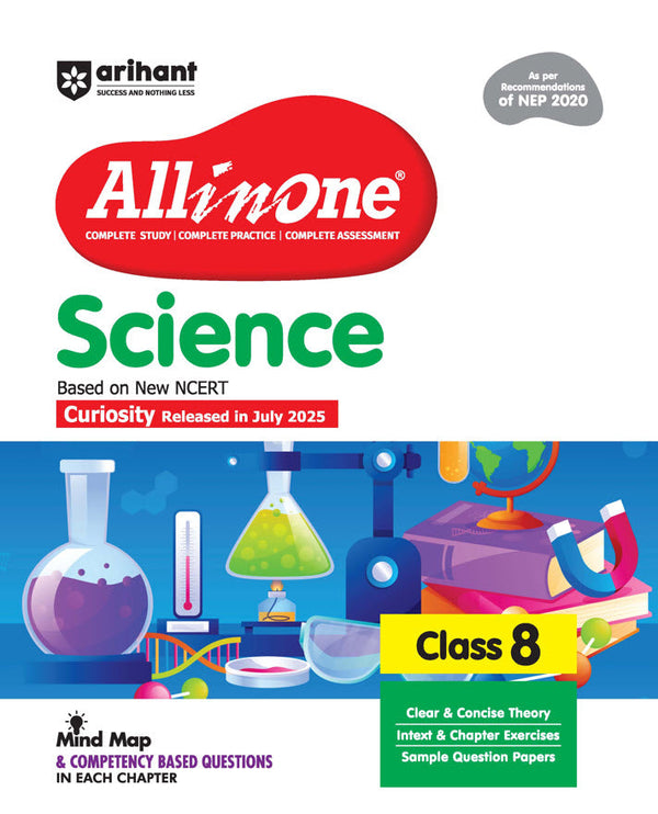 CBSE All in One Science  Class 8 Exam 2025–26 | Sample Question Papers |  Based on New NCERT Released in July 2025