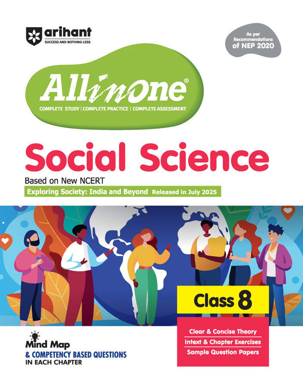 CBSE All in One Social Science Class 8 Exam 2025–26 | Sample Question Papers |  Based on New NCERT Released in July 2025