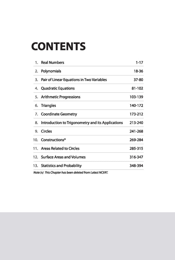 NCERT EXEMPLAR Problems - Solutions Mathematics 10th 2025-26