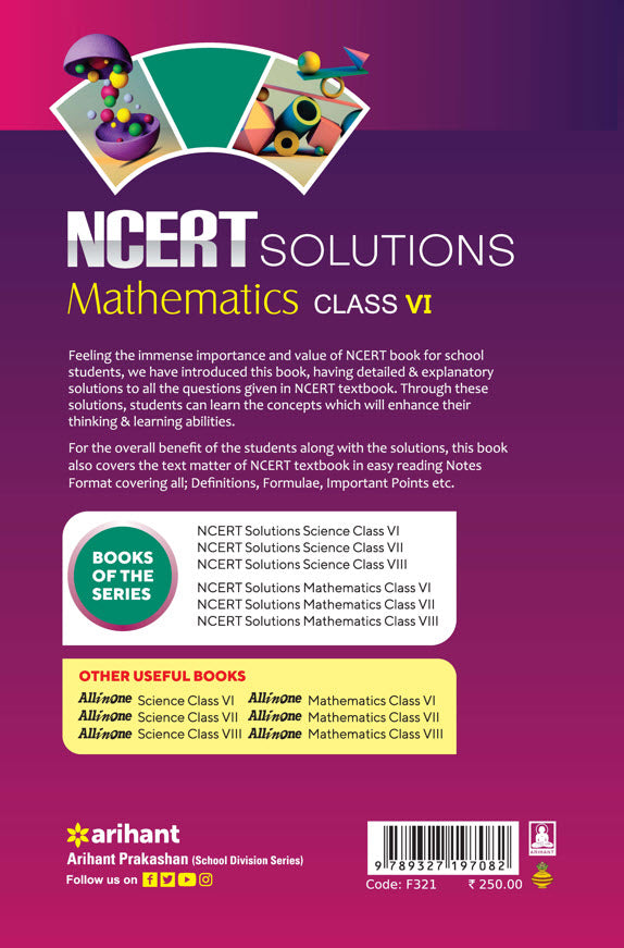 NCERT Solutions Mathematics  for class 6th