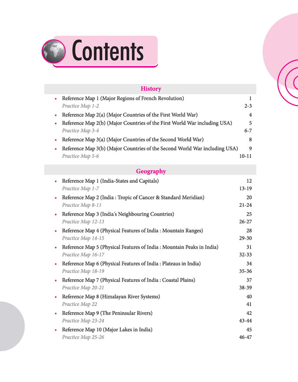 CBSE Map Skill Workbook for Class 9 Exam - Complete Coverage of All the Maps prescribed in CBSE Syllabus with lots of Practice Maps