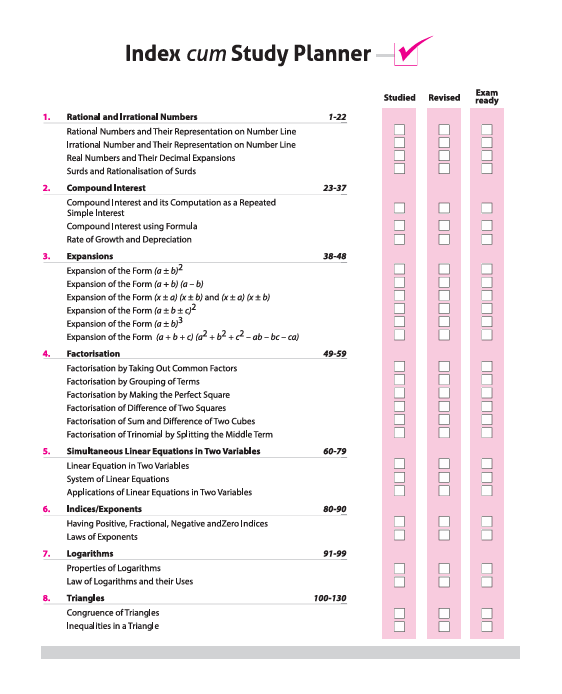 ICSE All in One Mathematics Class 9 Exam 2026 | Simplified Theory, Topic & Chapter Exercises, Sample Question Papers, Exam Pattern Questions with Internal Assessment