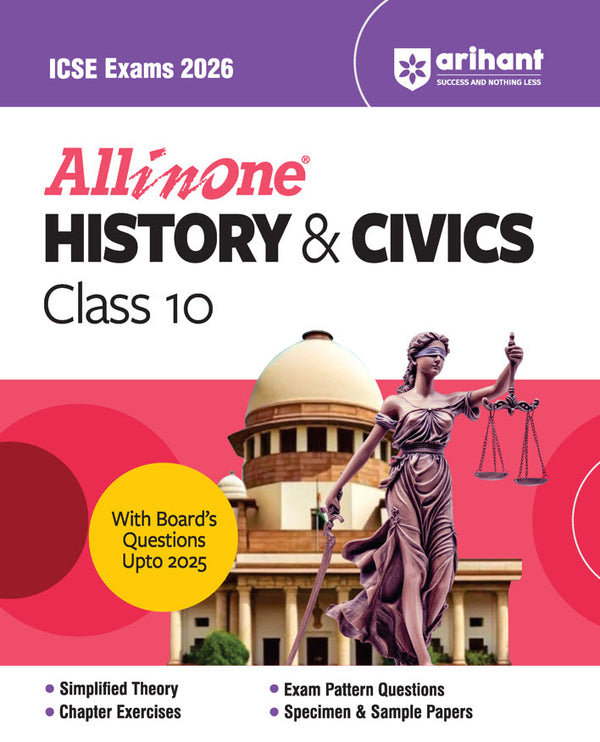 Combo of ICSE All in One Class 10th Exam 2026 | Physics, Chemistry, Mathematics, Biology, Hindi English Lang (Paper-1), History & Civics & Geography |  With Free Chapterwise Solved Mathematics