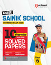 Combo of Sainik School Class 6th Exam 2026 | Study Guide with 10 yearwise solved Papers (2025-2016) & 15 Practice Sets | With Free General Knowledge 2026