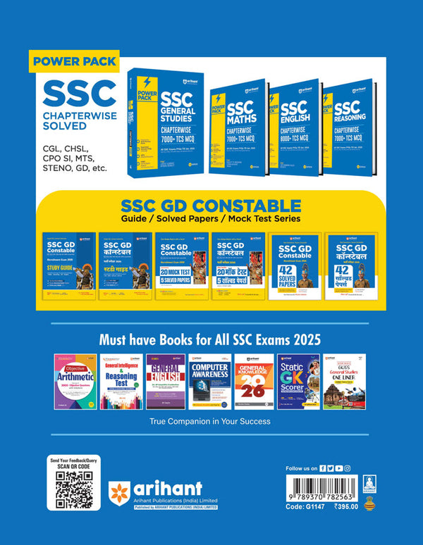 SSC GD (Constable) Recruitment Exam 2026 | 42 Solved Papers-3360 MCQs Held on February 4-25, 2025 | English Medium