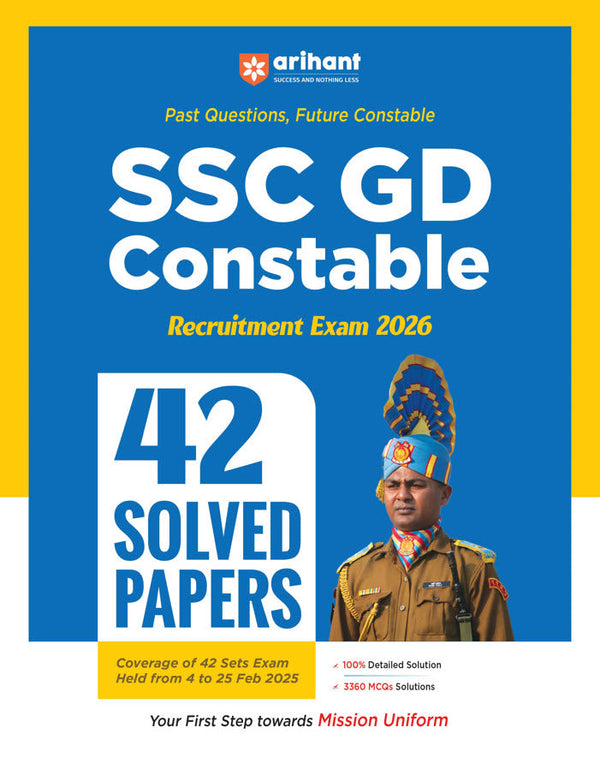 SSC GD (Constable) Recruitment Exam 2026 | 42 Solved Papers-3360 MCQs Held on February 4-25, 2025