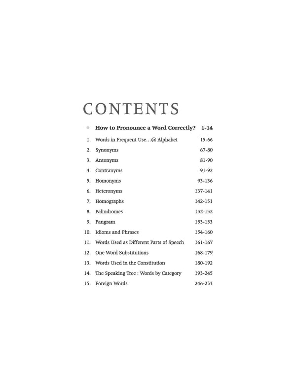 A Compendium of Spoken Words | English Medium