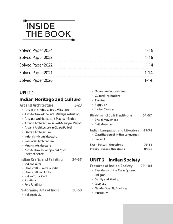 IAS Mains General Studies Paper - 1 Indian Heritage & Culture,History & Geography of the World & Society