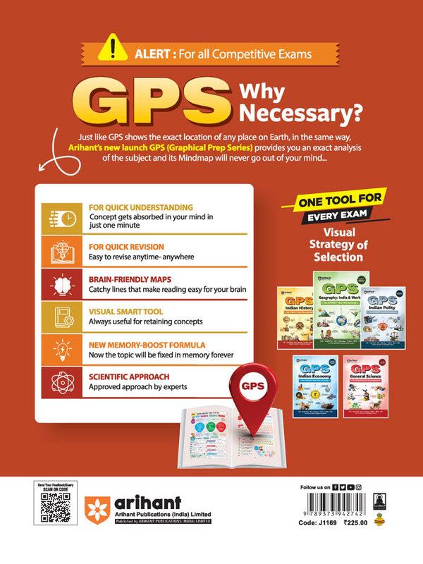 GPS Indian History | with Infographics Mindmaps & Flowcharts | for UPSC, IAS, PCS, SSC, Railway, NDA, CDS &  Other Competitive Exams | Hindi Medium