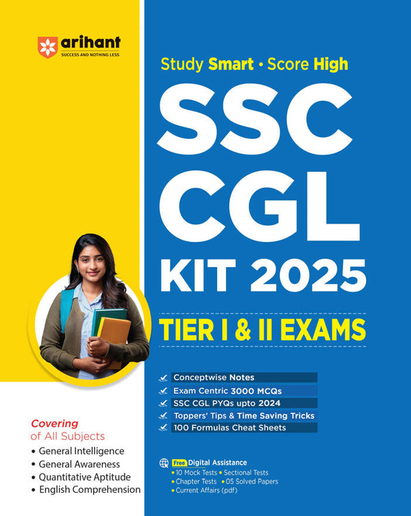 SSC CGL  Tier  I & II Exam 2025 | Complete Study Guide | Conceptwise Notes & 3000 MCQs | English Medium
