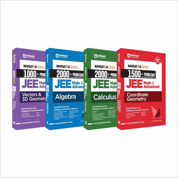 Combo of JEE Navigator (Mathematics) Vector & 3D Geometry, Algebra, Calculus & Coordinate Geometry