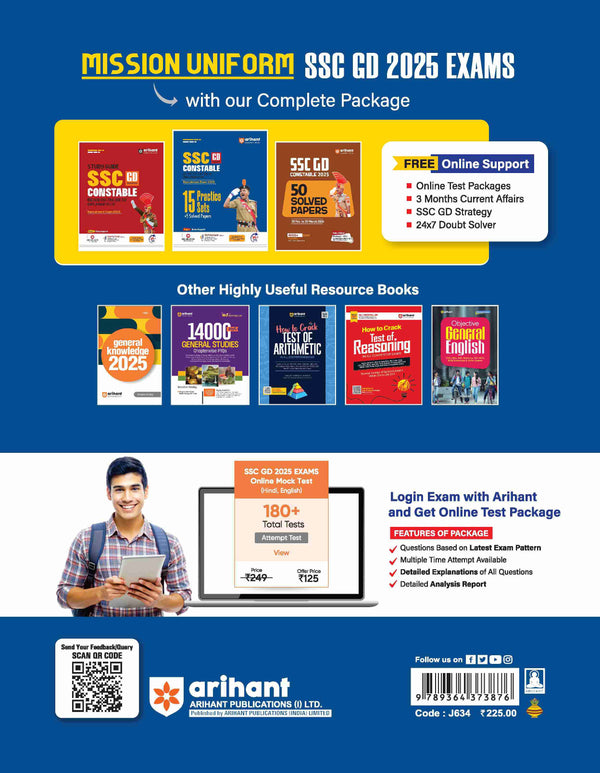 SSC GD Constable Exam 2025 | 15 Practice Sets and 5 Solved Papers | English Medium