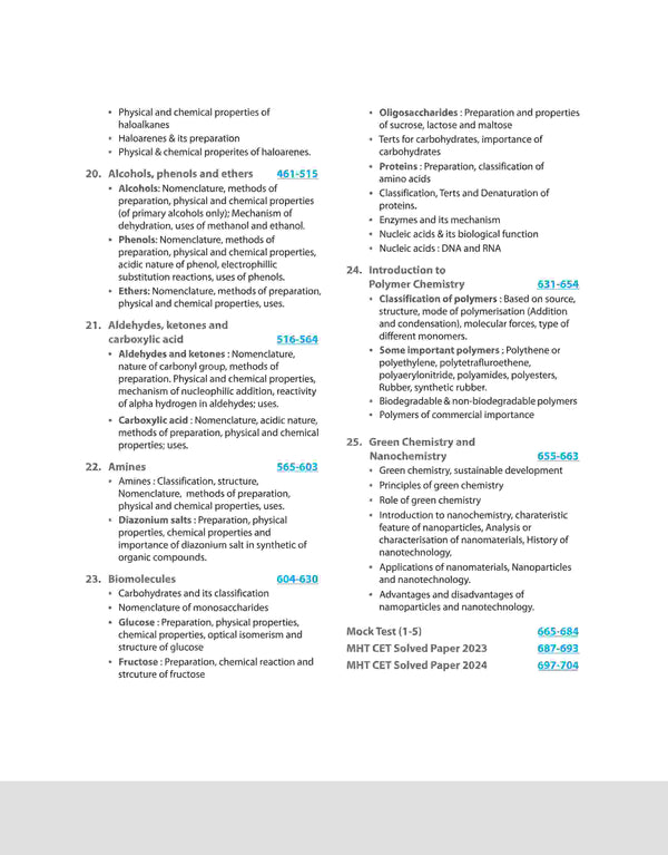 MHT CET Prep Guide 2025 Chemistry | Revised and Updated Edition