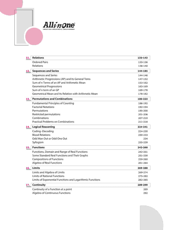 All In One CBSE Applied Mathematics Class 11th | For CBSE Exams 2025