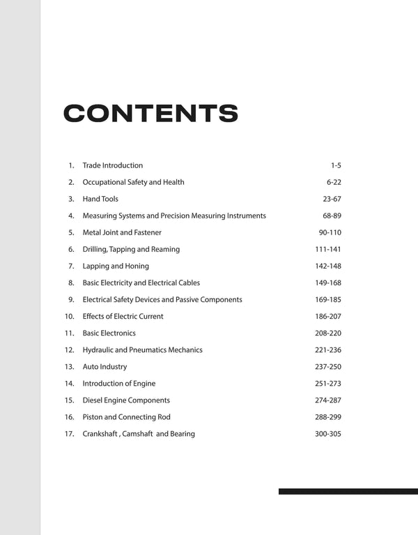 NSQF (Level 3) Mechanic Diesel Theory (I Year) | English