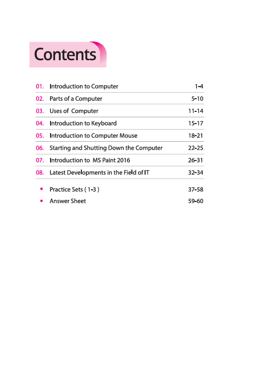 Olympiad ACE Computer Class 1 | A Comprehensive Practice Book | ACE Your Olympiad Preparation