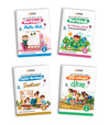 Combo of Workbook Class 4th 2025 | English (Santoor), Hindi (Veena), Maths Mela & Environmental Studies