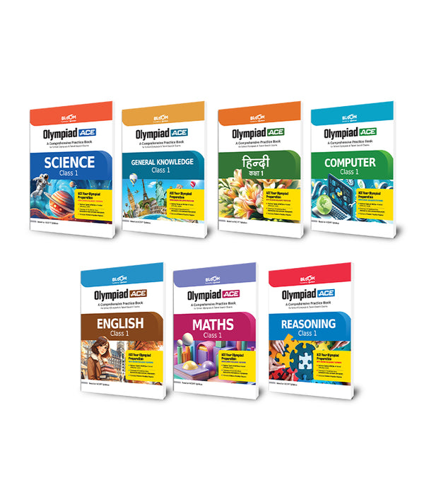 Combo of Olympiad ACE Class 1 | English, Maths, Science,  Reasoning, Computer, Hindi & General knowledge