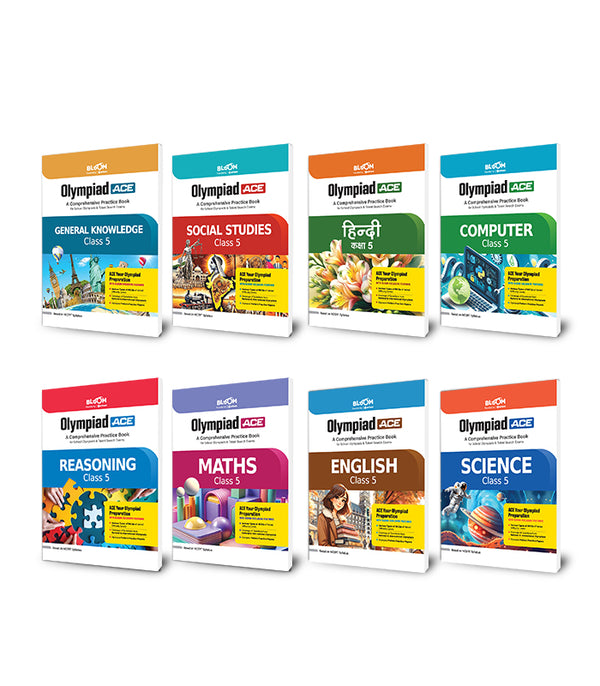 Combo of Olympiad ACE Class 5 | English, Maths, Science,  Reasoning, Computer, Hindi & General knowledge