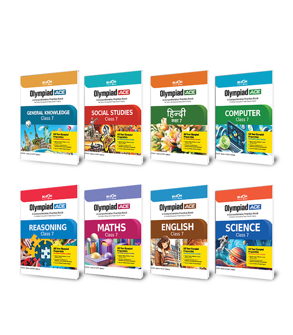 Combo of Olympiad ACE Class 7 | English, Maths, Science,  Reasoning, Computer, Hindi & General knowledge