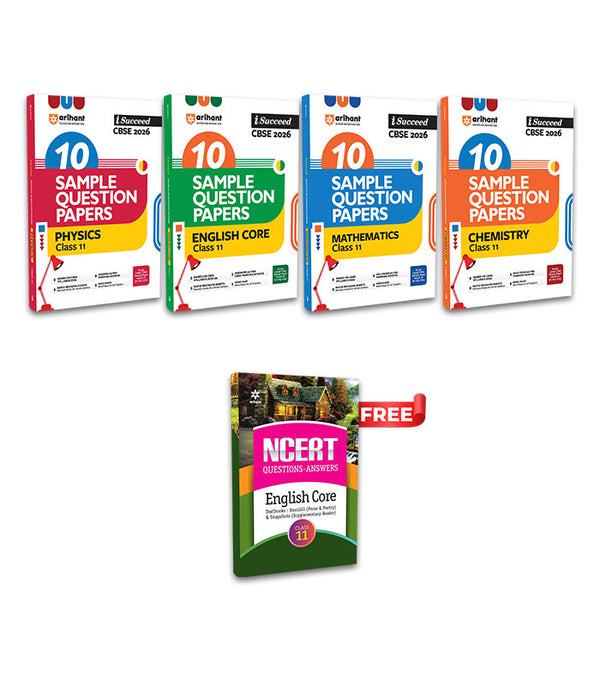 Combo of CBSE i-Succeed Sample Question Papers for Class 11th | Physics, English Core, Mathematics, Chemistry | With Free NCERT Solutions English Core | English Medium