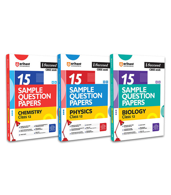 Combo of CBSE i-Succeed Sample Question Papers for Class 12th | Chemistry, Physics, Biology | English Medium