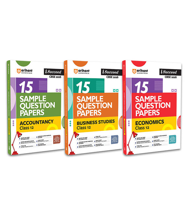 Combo of CBSE i-Succeed Sample Question Papers for Class 12th | Accountancy, Business Studies, Economics | English Medium