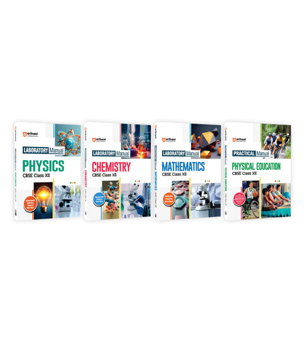 Combo of Laboratory Manual CBSE Physics, Chemistry, Mathematics & Physical Education Class 12th