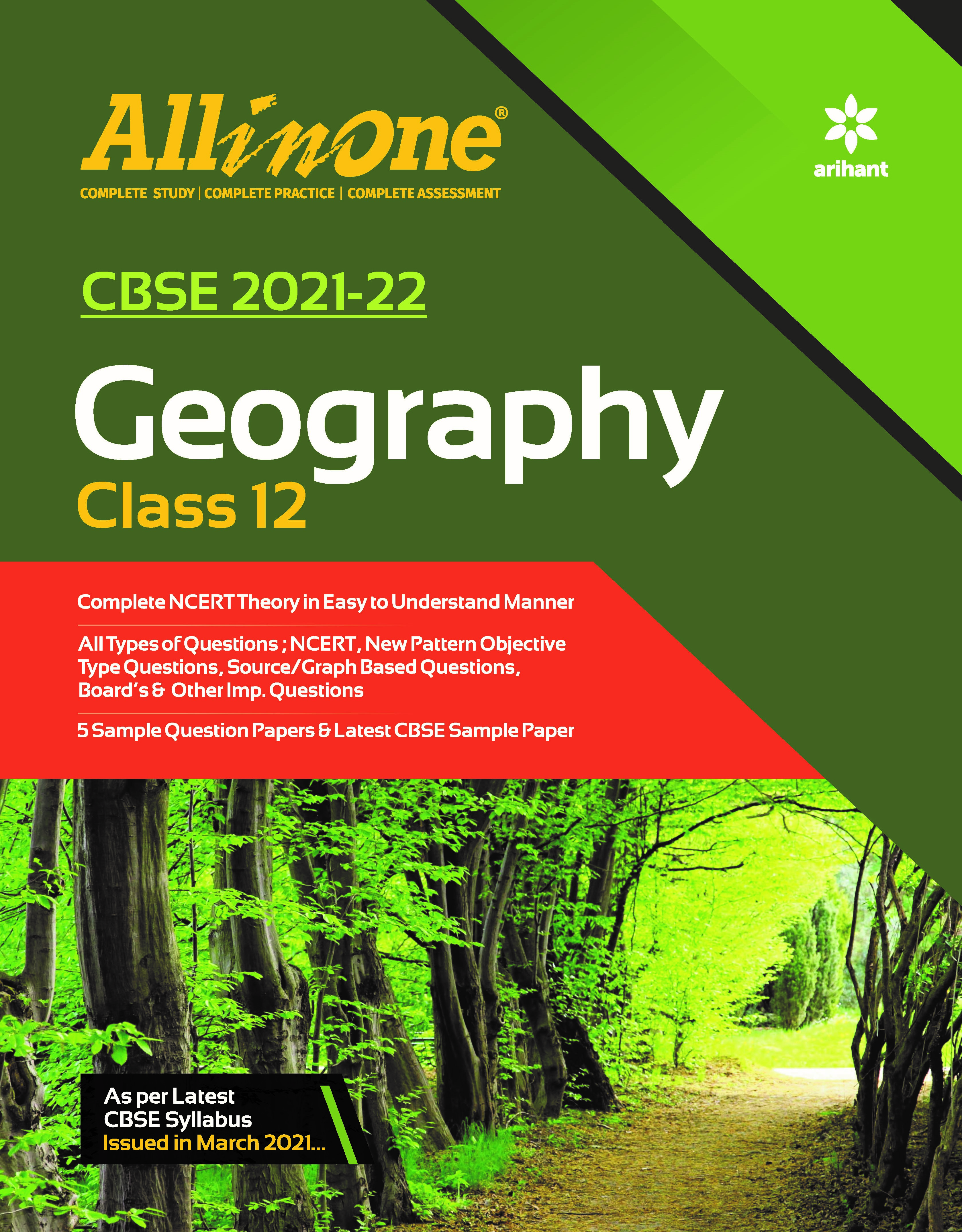 CBSE All In One Geography Class 12 for 2022 Exam (Updated edition for Term 1 and 2)
