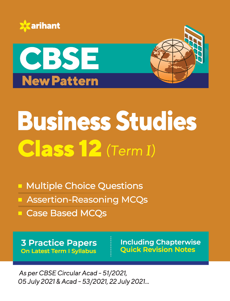 CBSE New Pattern Business Studies Class 12 for 2021-22 Exam (MCQs based book for Term 1)
