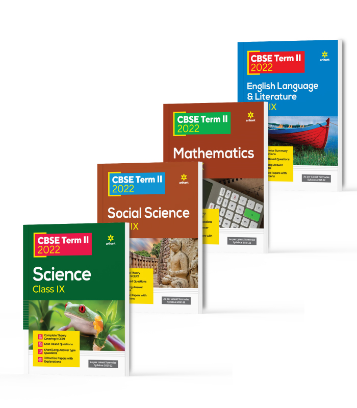 CBSE New Pattern Science , Social science , Mathematics and English Language & Literature Class 9 for 2022 Exam (MCQs based book for Term 2) (Set of 4 Books)