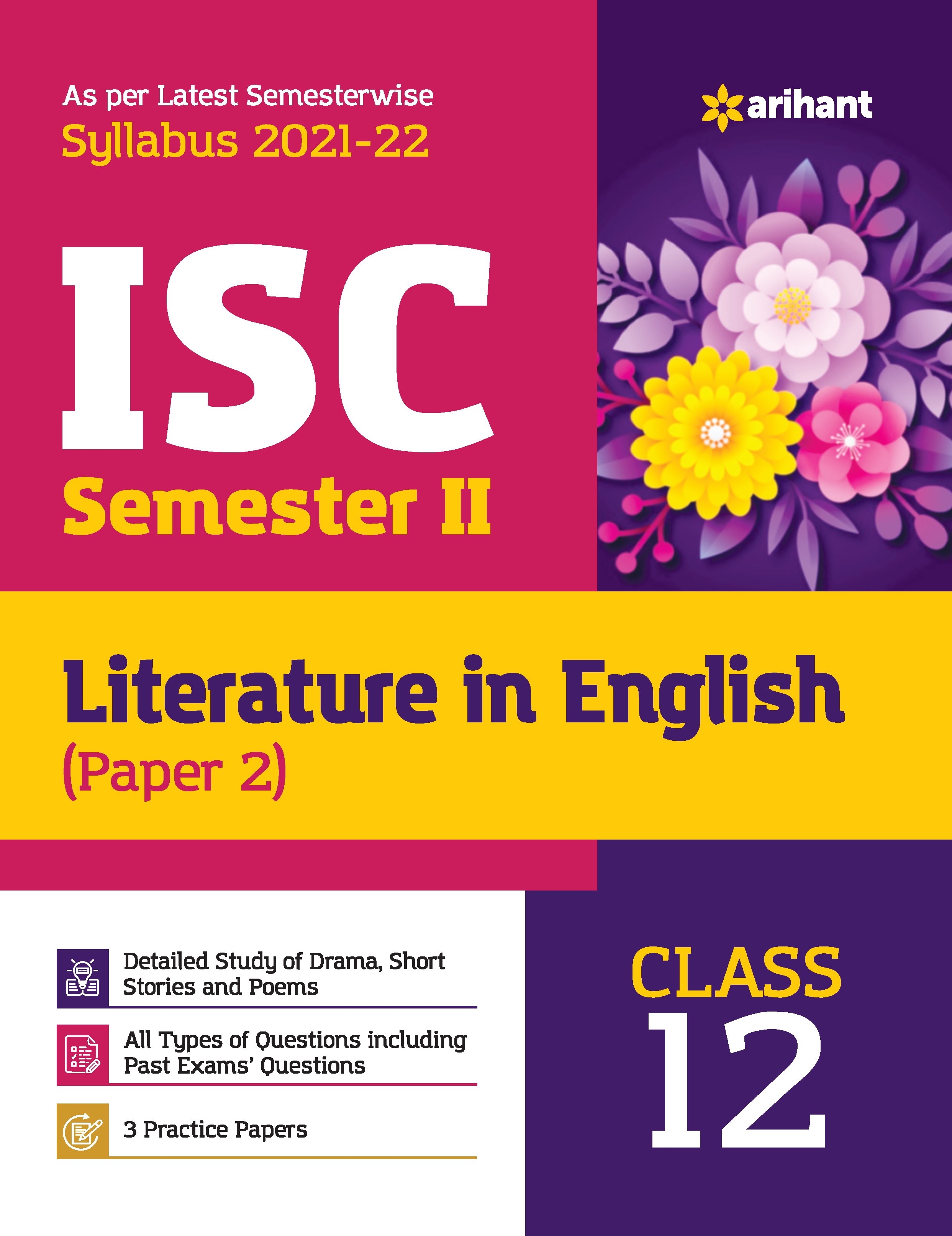 Arihant ISC Literature in English (Paper 2) Semester 2 Class 12 for 2022 Exam