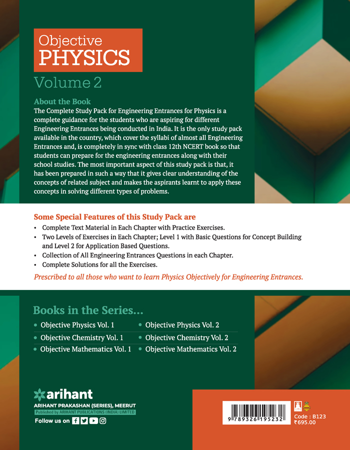  Complete Study Pack For Engineering Entrances Objective Physics –Volume 2