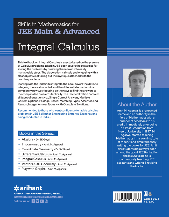 Skills In Mathematics  for JEE Main & Advanced  INTEGRAL CALCULUS