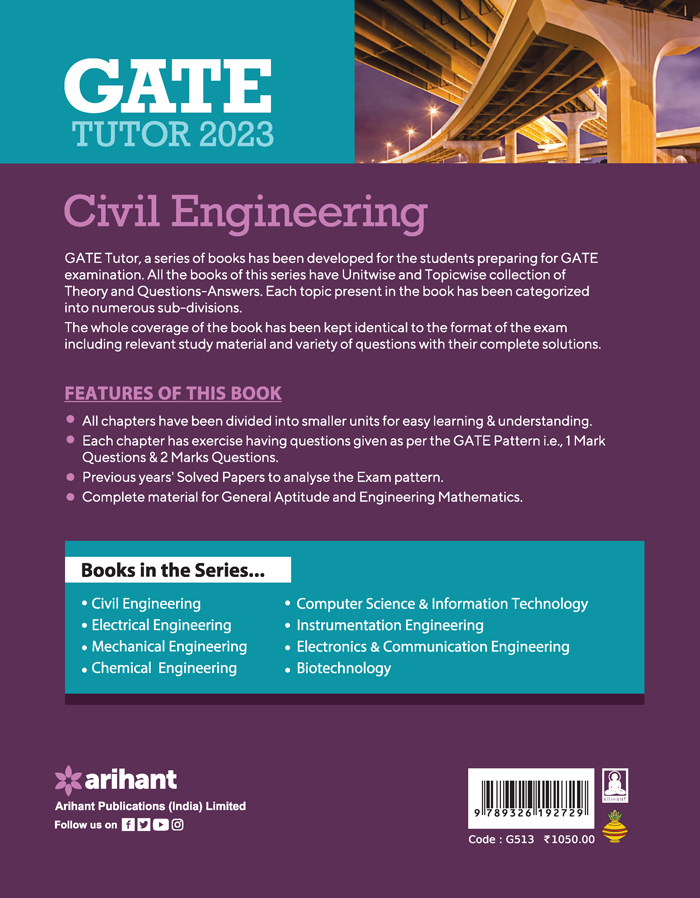  GATE Tutor 2023 - CIVIL ENGINEERING