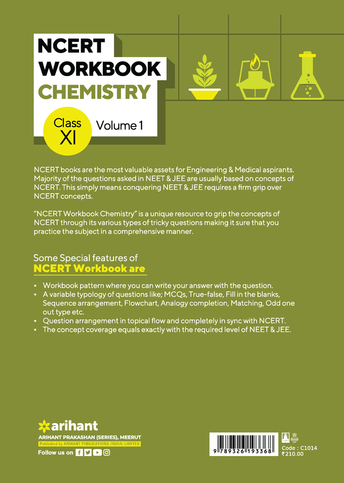 NCERT Workbook Chemistry Class XI Volume 1