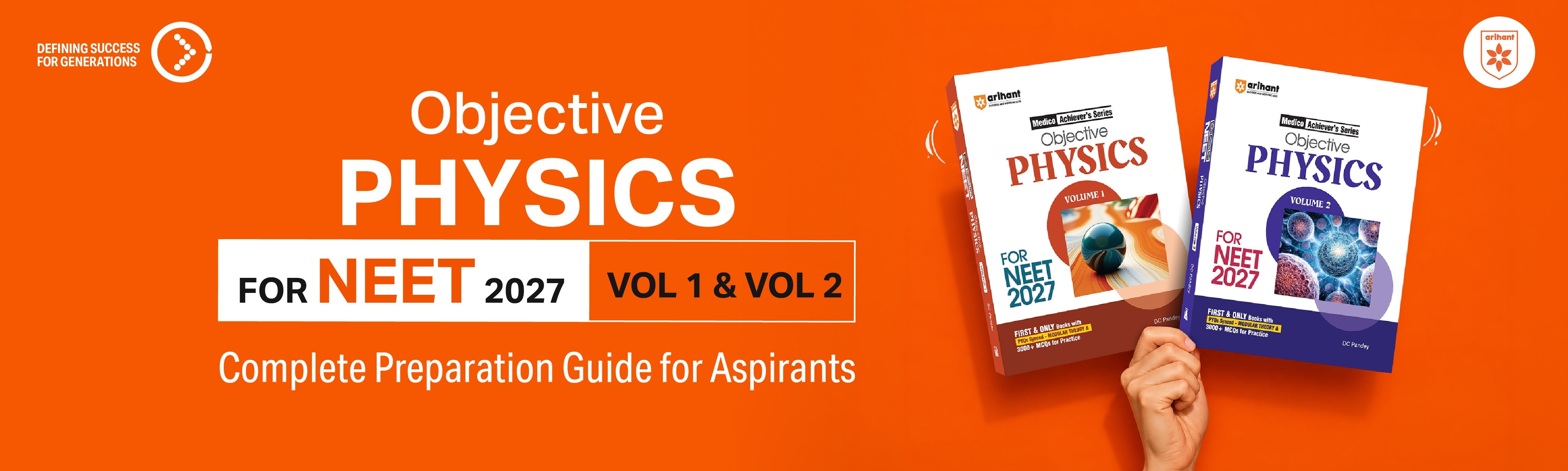 Objective Physics For NEET Vol 1 & Vol 2: Complete Preparation Guide For Aspirants