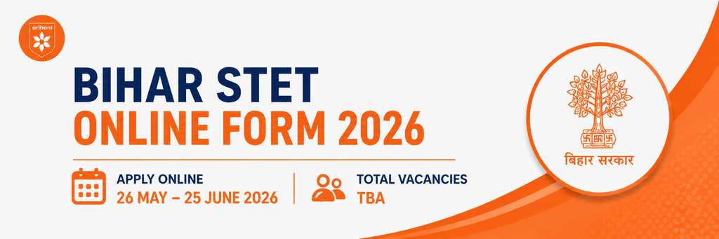 Bihar STET Online Form 2026 - Arihant Publication