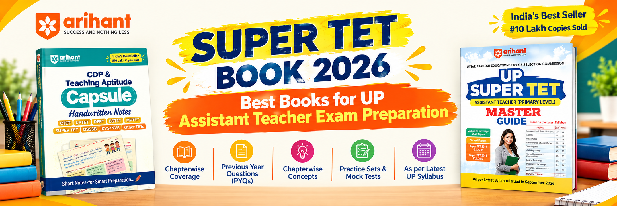 Super TET Book 2026 - Best Books by Arihant Books | UP Assistant Teacher Exam