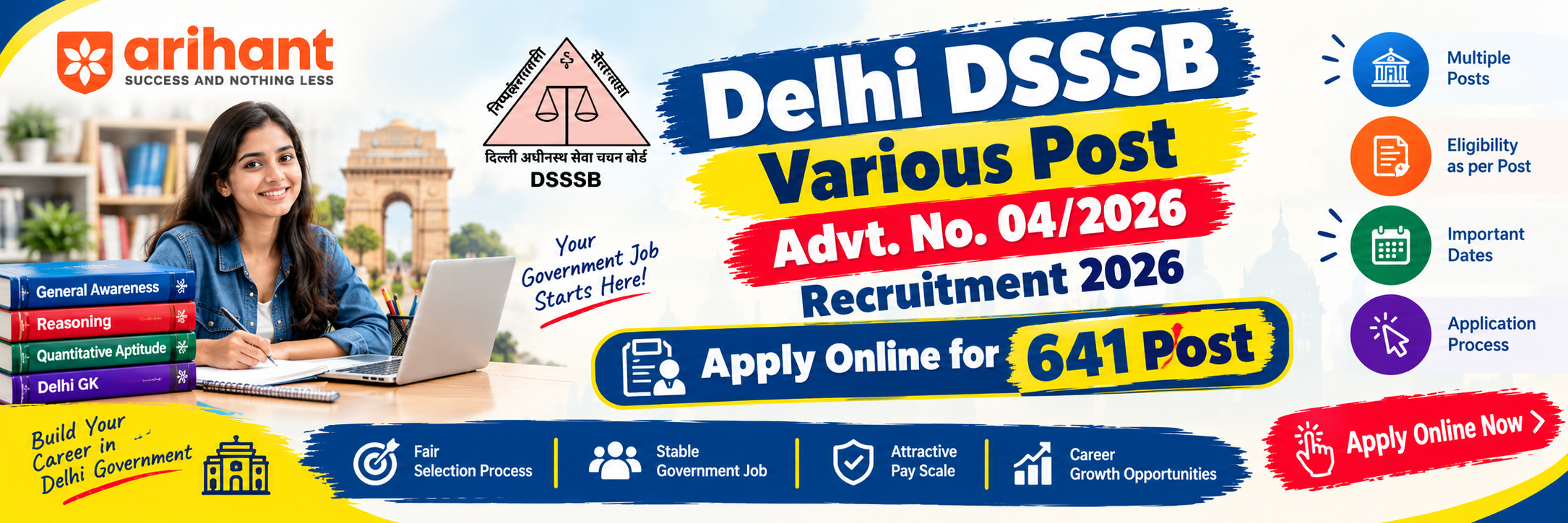 DSSSB Recruitment 2026 Advt 04/2026 | 641 Posts | Apply Online