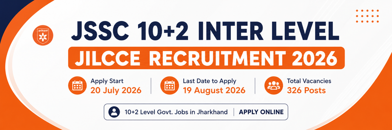 JSSC 10+2 Inter Level JILCCE Recruitment 2026