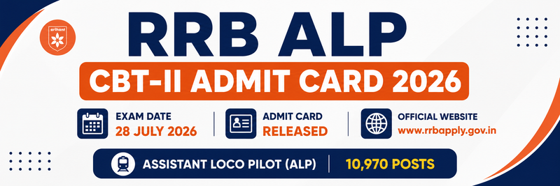 RRB ALP CBT-II Admit Card 2026
