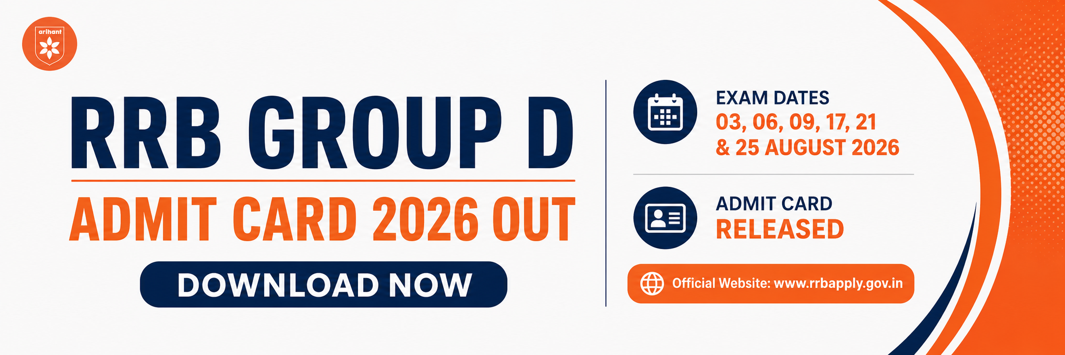 RRB Group D Admit Card 2026 Out