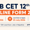 RSSB CET 12th Level Online Form 2026