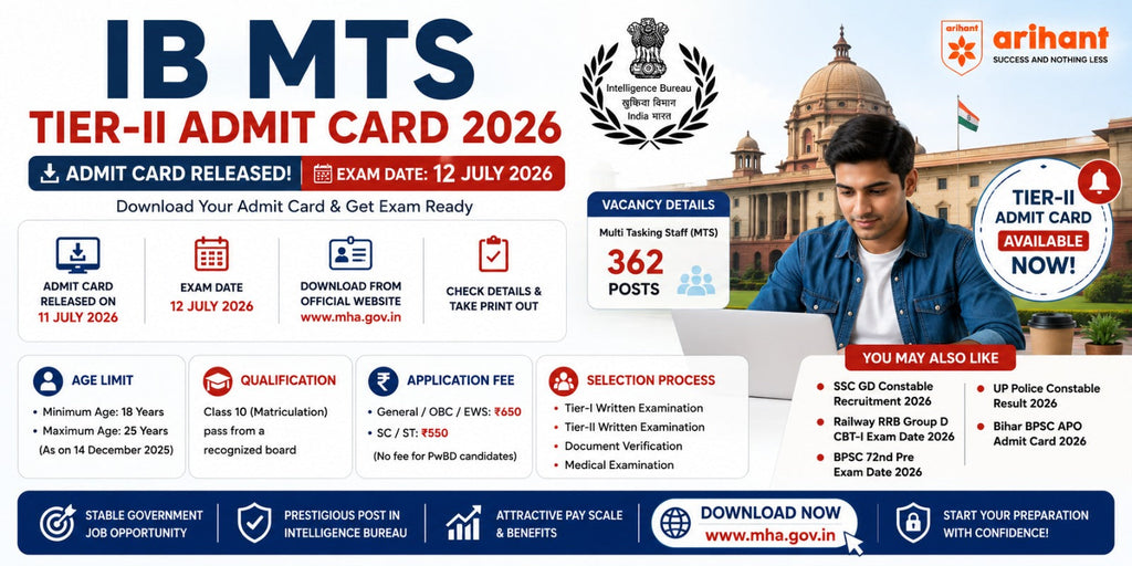 IB MTS Tier-II Admit Card 2026
