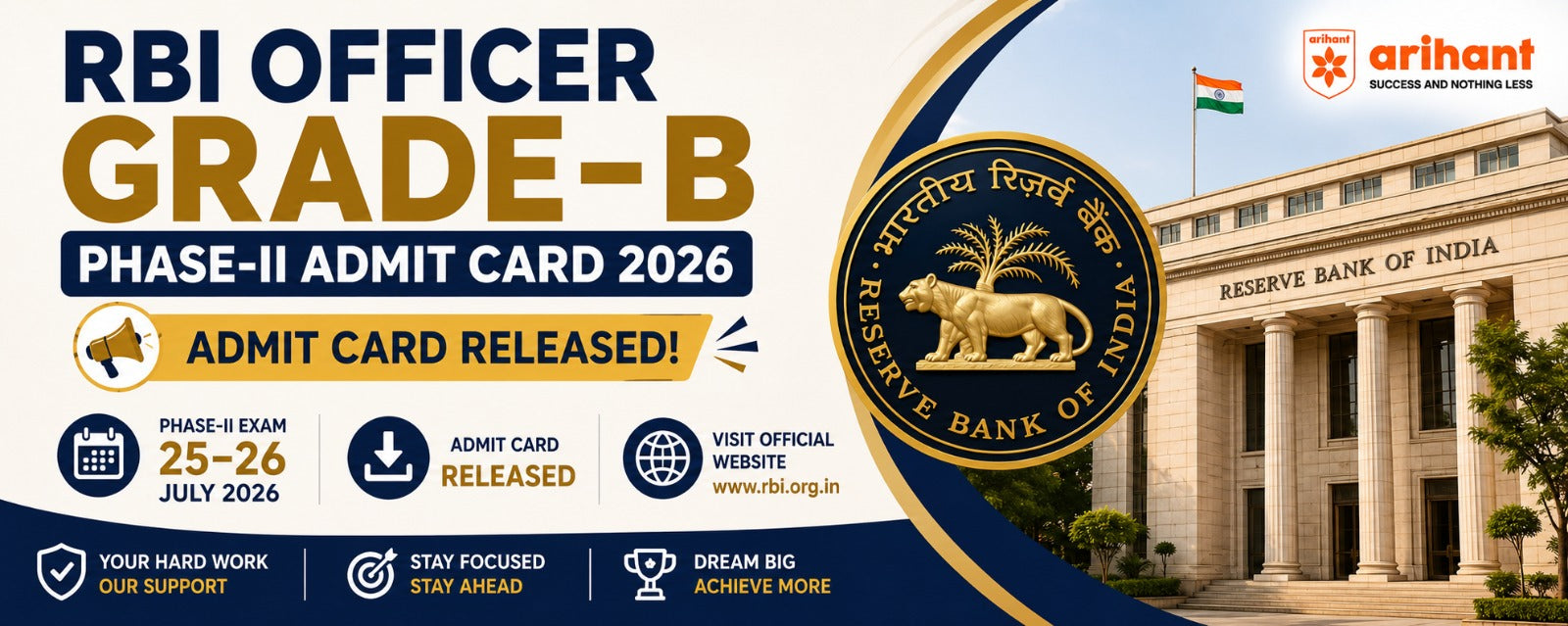 RBI Officer Grade-B Phase-II Admit Card 2026