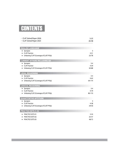 CLAT conqueror 2027 law entrance exam preparation book