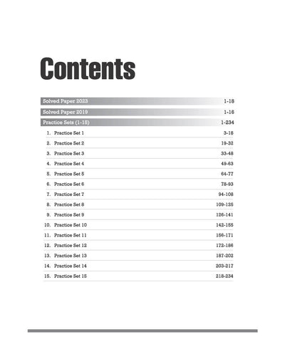 MP shikshak english book MCQs practice sets contents